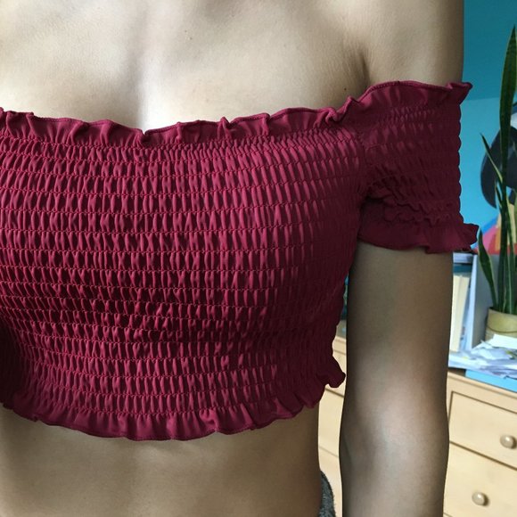 Off the Shoulder Smocked Top - Picture 3 of 4